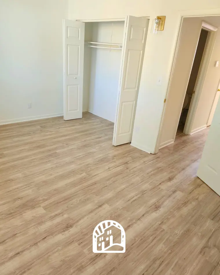 Renovated bedroom in a one-bedroom home